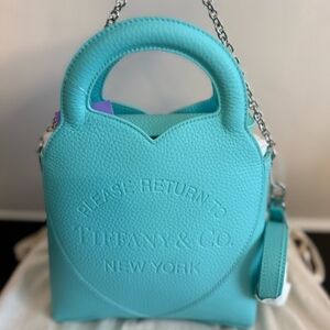 Tiffany & Co. Turquoise Leather Shoulder Bag